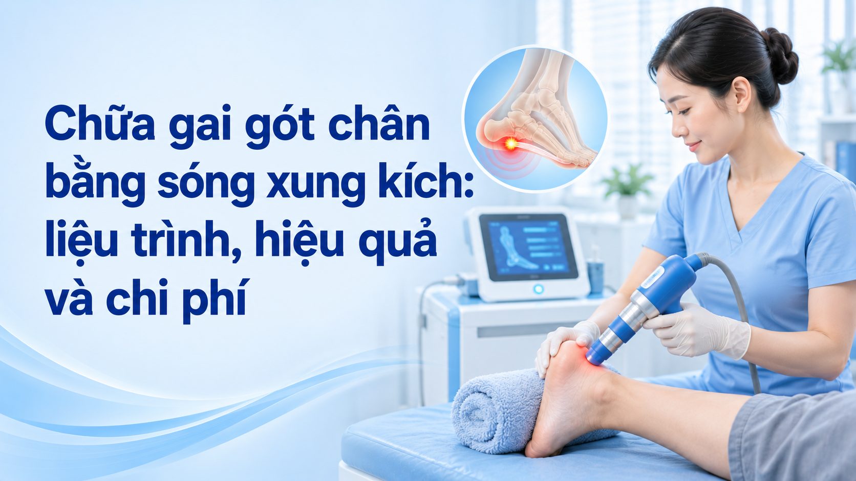 Chữa gai gót chân bằng sóng xung kích: liệu trình, hiệu quả và chi phí